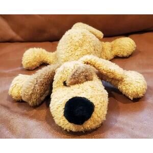 11 Inch Debenhams Patch Eyed Floppy Dog On Stomach Stuffed Animal Plush Toy